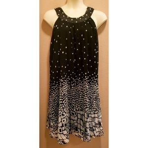 Mlle Gabrielle Sleeveless Beaded Neckline Dress